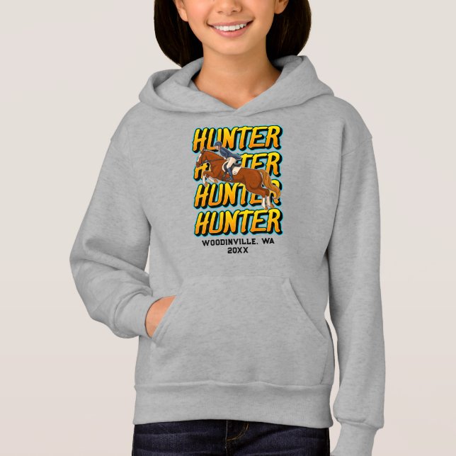 Personalizado Hunter Horse Event o Location Date N (Anverso)