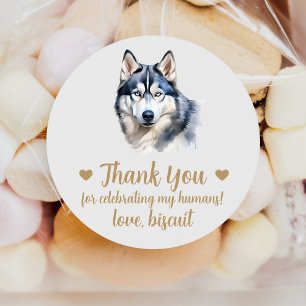 Personalizado Husky Pegatinas a favor de la boda