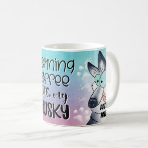Personalizado Husky Perro Mascota Café Mug, Copa