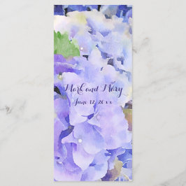 Personalizado Hydrangea Boda o menú de eventos