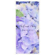 Personalizado Hydrangea Boda o menú de eventos