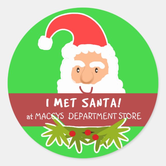 Personalizado I CONOCIÓ A Pegatinas DE SANTA (Anverso)