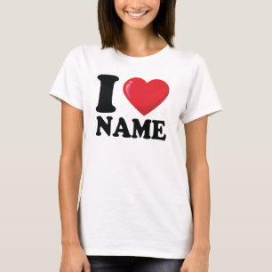Personalizado I Heart Shirt, Amo la camiseta