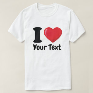 Personalizado I Heart Shirt, Amo la camiseta