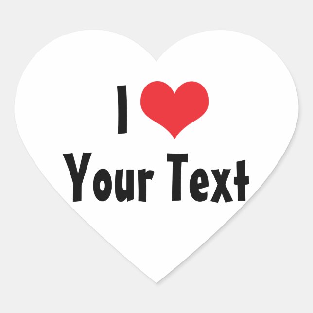 Personalizado I Love Pegatina (Anverso)