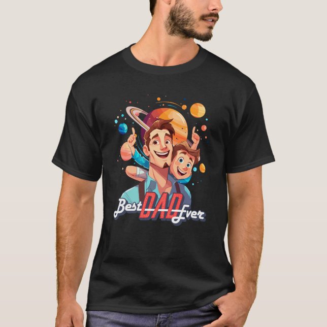 Personalizado Ilustró la mejor camiseta de papá (Anverso)
