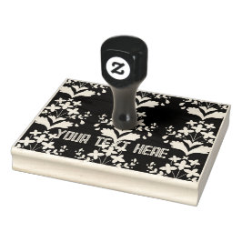 Personalizado Imagen de flor texto Sello de arte d