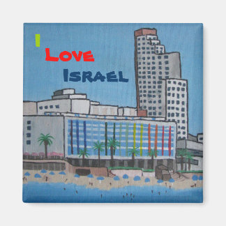 Personalizado imán cuadrado I Love Israel