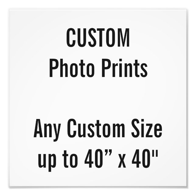 Personalizado Impresión fotográfica de 12" x 12" ( (Frente)