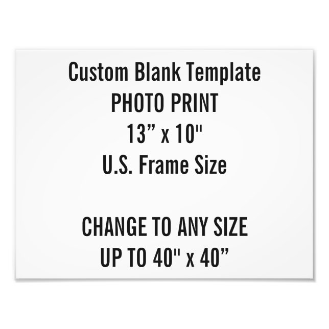 Personalizado Impresión fotográfica de 13" × 10" ( (Frente)
