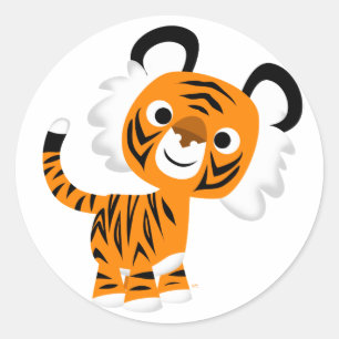 Personalizado ingenioso Pegatina de tigre
