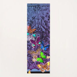 PERSONALIZADO INICIAL DE LACE NEGRO DE MAT DE YOGA