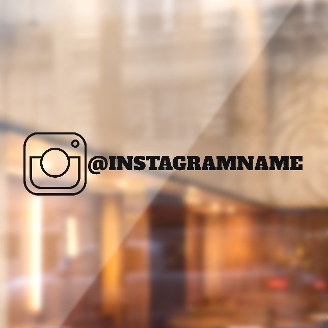 Personalizado Instagram Pegatina de la ventana del (Hoja 2)