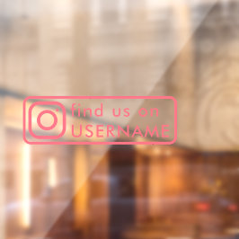 personalizado instagram pegatina de ventanas de co