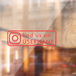 personalizado instagram pegatina de ventanas de co