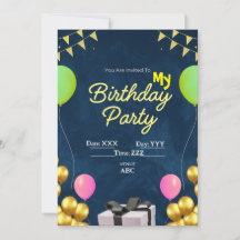 Personalizado Invitación a cumpleaños Tarjeta digi
