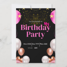 Personalizado Invitación a cumpleaños Tarjeta digi