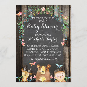 Personalizado Invitación a la ducha de bebé de ani