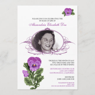: personalizado: Invitación floral de la fiesta de