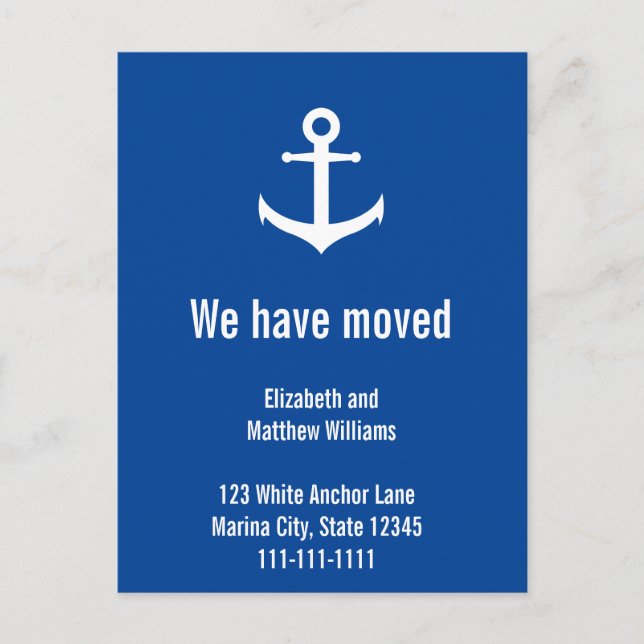 Personalizado Invitación móvil azul y blanco (Anverso)