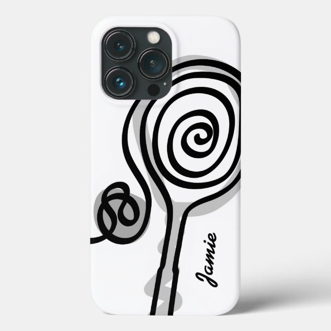 Personalizado iPhone 13 Pro Funda con arte de raqu (Reverso )