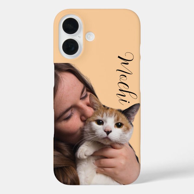 Personalizado iPhone 16 Funda con foto y nombre Ma (Reverso )