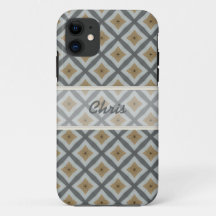 Personalizado Iphone Brown Gray funda