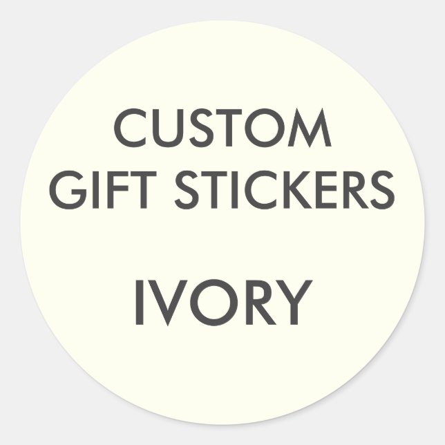 Personalizado IVORY ROUND Plantilla de Pegatinas d (Anverso)