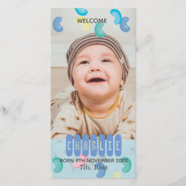 Personalizado Jelly Beans Baby Photo Invitación