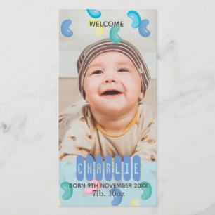 Personalizado Jelly Beans Baby Photo Invitación