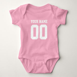 Personalizado jersey de fútbol rosa número baby bo