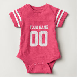 Personalizado jersey de fútbol rosa número baby bo