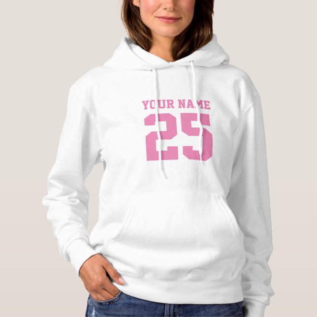 Personalizado jersey número hoodie para mujeres (Anverso)