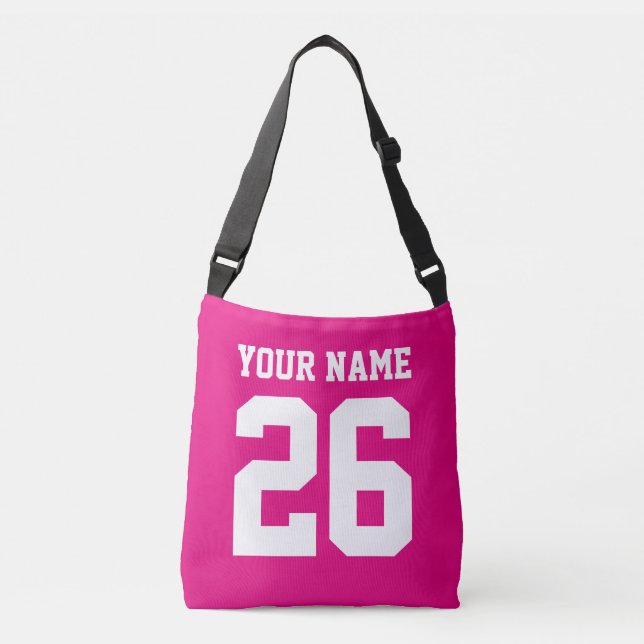 Personalizado jersey rosa número bolsa de la cruz (Anverso)