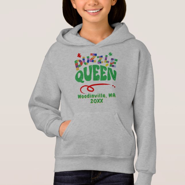 Personalizado Jigsaw Puzzle Queen Location Date No (Anverso)