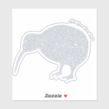 PERSONALIZADO Kiwi Sparkle Purpurina Pegatina