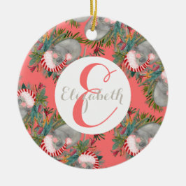 Personalizado Koala Navidades Ornamento de cerámic