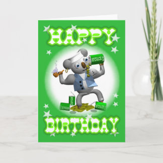 Personalizado Koala tarjeta de espinaca de cumplea