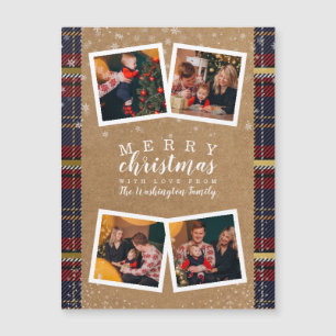 Personalizado Kraft & Plaid Navidades Holiday 4