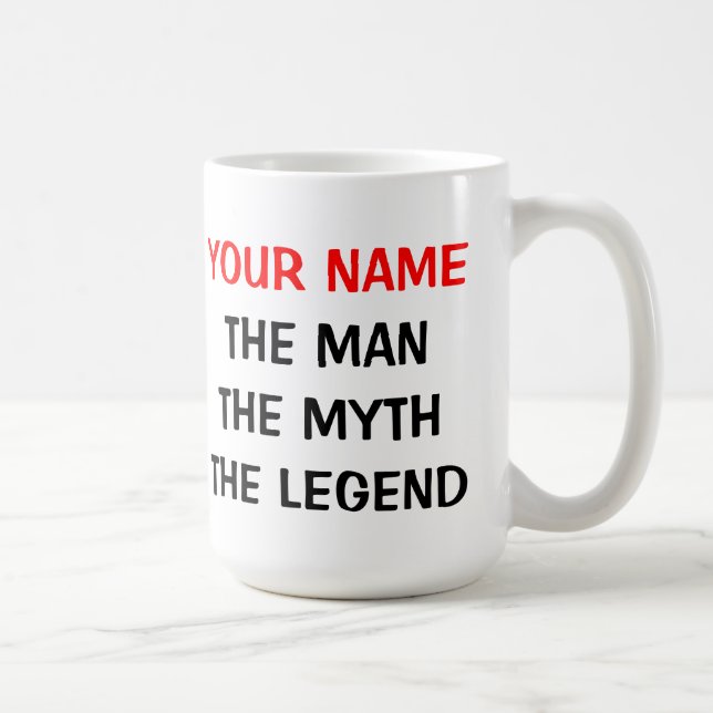 Personalizado La leyenda del mito del hombre: taza (Derecha)