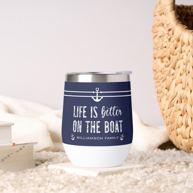 Personalizado La vida es mejor en el barco | Vida  (Sala de estar)