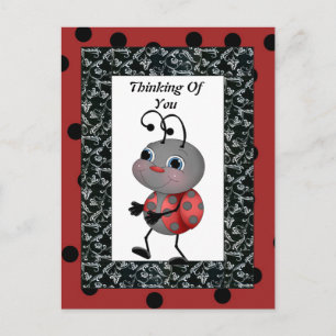 Personalizado Ladybug Pensando En Tu Tarjeta De Pu
