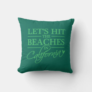 Personalizado lanza almohada en California Beaches
