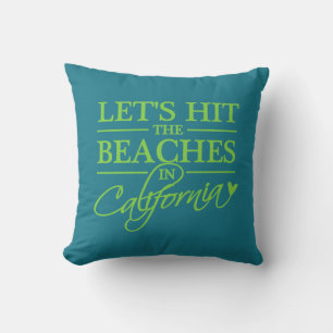 Personalizado lanza almohada en California Beaches