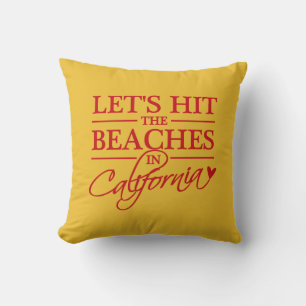 Personalizado lanza almohada en California Beaches
