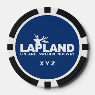 PERSONALIZADO LAPLAND monograma fichas de póker
