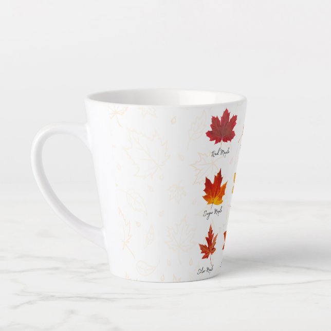 Personalizado Latte Mug, otoño deja su taza para e (Izquierda)