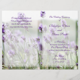 Personalizado Lavender Bohemia Programas de Boda V