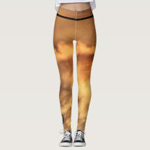 Personalizado Leggings MONOGRAM Y GOLD CLOUDS