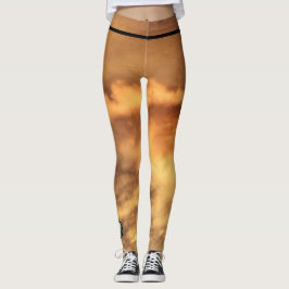 Personalizado Leggings MONOGRAM Y GOLD CLOUDS